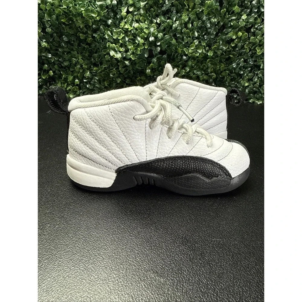 Nike Air Jordan 12 Retro Taxi Flip Black White 850000-162 Toddler Baby Size 9C